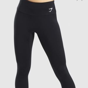 black gymshark high rise 7/8 leggings